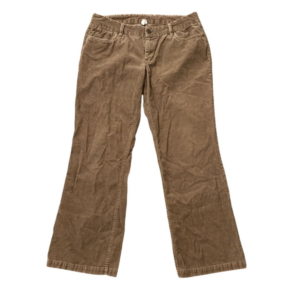J.Crew Womens‎ Favorite Fit Brown Corduroy Pants 12R Warm Wide Leg Comfort